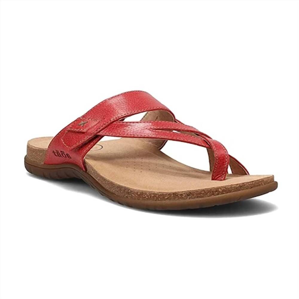 NEW TAOS women's perfect thong sandal in true red